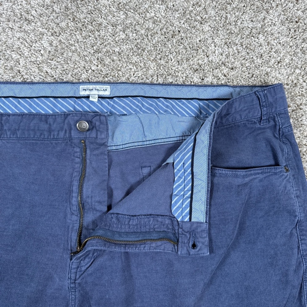 Peter Millar Pants Mens 50 Blue Cotton Modal Stretch Chino Coruduroy 5 pocket - Picture 8 of 15